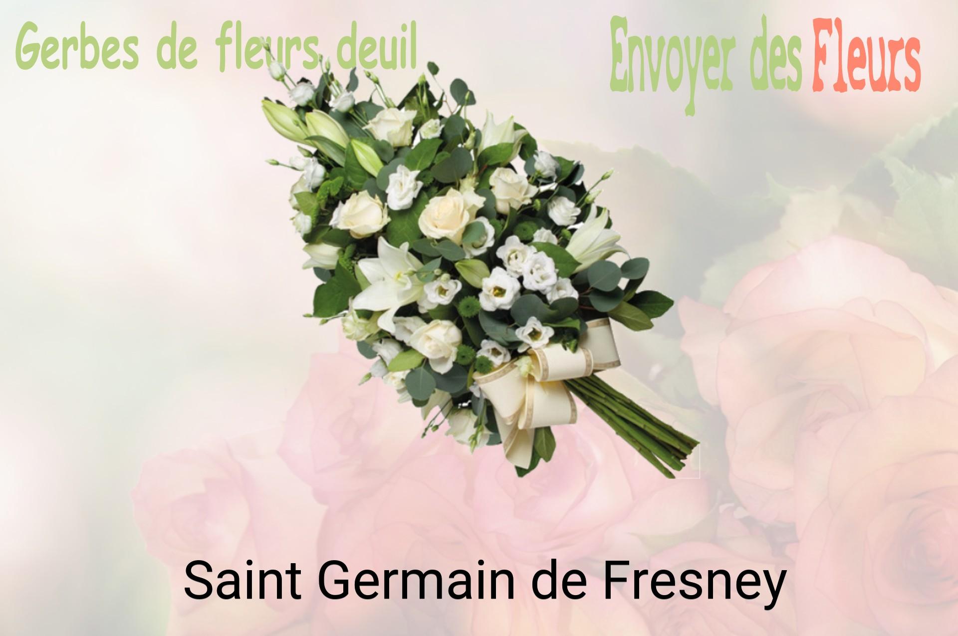Gerbe de fleurs de deuil livrée à Saint-Germain-de-Fresney